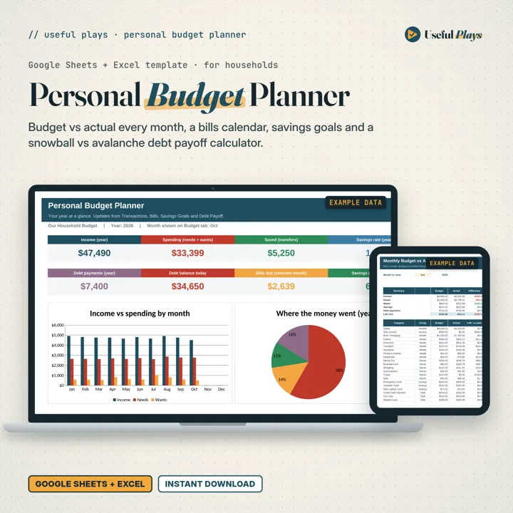 Personal Budget Planner cover