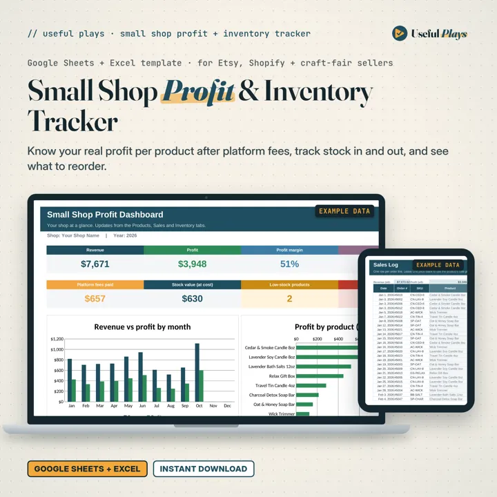 Small Shop Profit & Inventory Tracker cover
